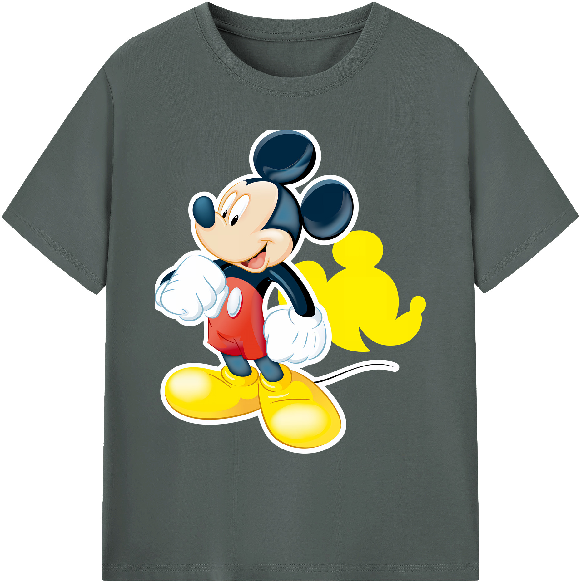 ミッキーマウス Mickey Mouse 綿100％ メンズ半袖Tシャツ｜肌触りやわらか＆通気性